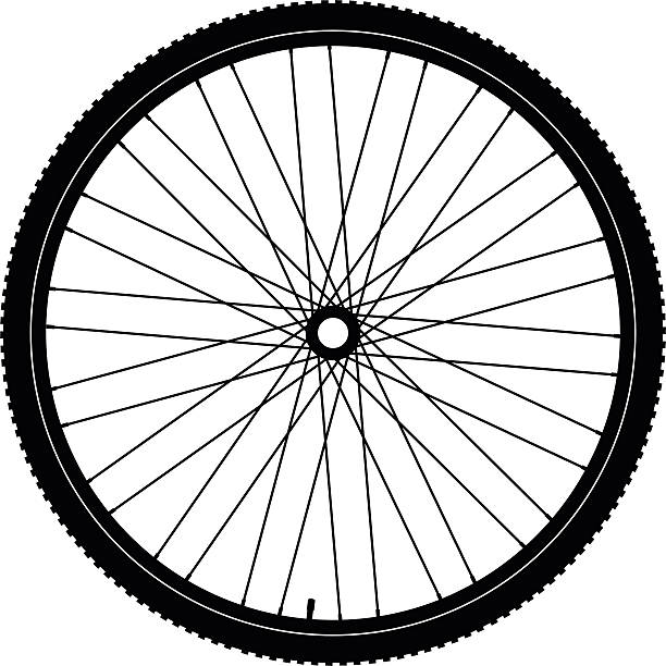 rower koła czarny - wheel stock illustrations