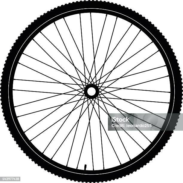 Bicycle Wheel Black Stock Illustration - Download Image Now - Bicycle, Cycling, Wheel