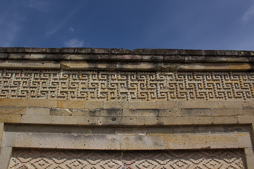 Structures in Mitla archeological site at Oaxaca, Mexico