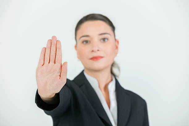 istock Businesswoman Saying Stop 543979686