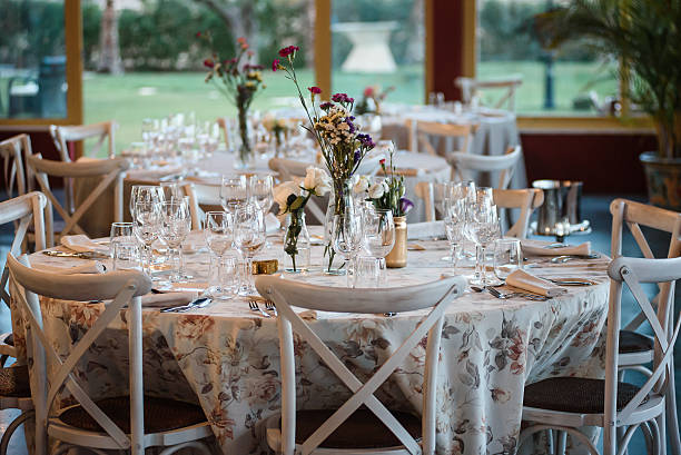 istock Celebration decorations on wedding in outdoor restaurant 543980020