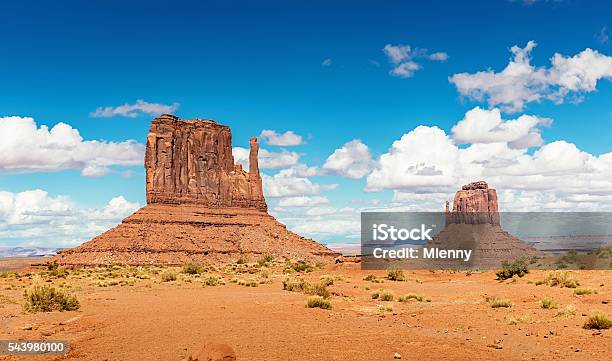 West Mitten And Merrick Butte Monument Valley Arizona Stock Photo - Download Image Now