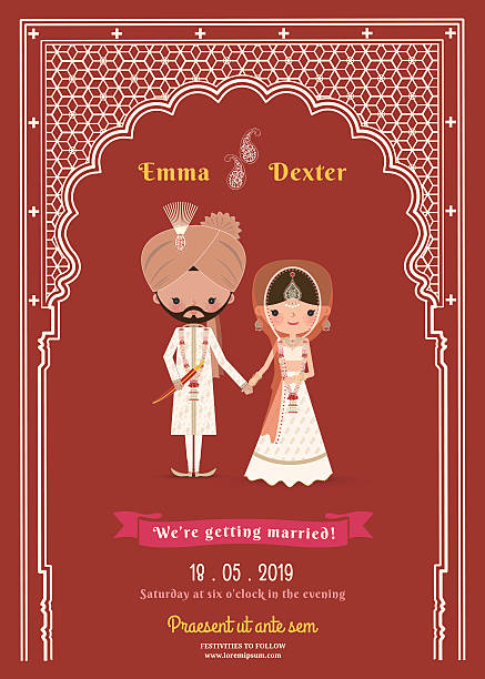 Indian Bride And Groom Illustrations, Royalty-Free Vector Graphics & Clip  Art - iStock