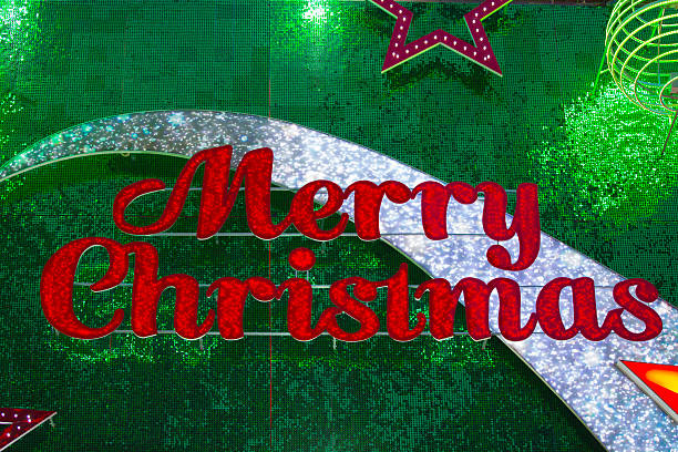 istock Merry Christmas sign. Sparkling background 543986324