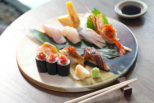 istock set of sushi on a plate 543986414