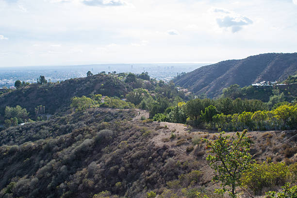 istock Rainy cloudy Los Angeles despite California drought 543986660