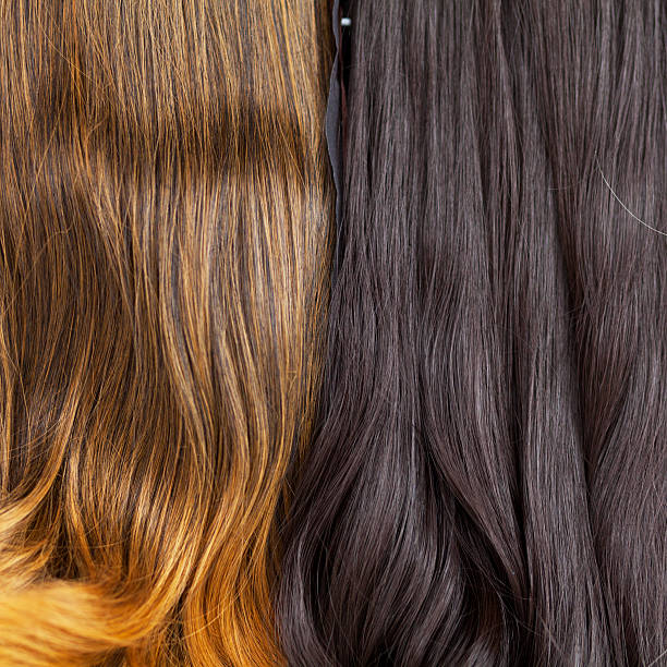 istock Black and brown curls for hair extension 543988676