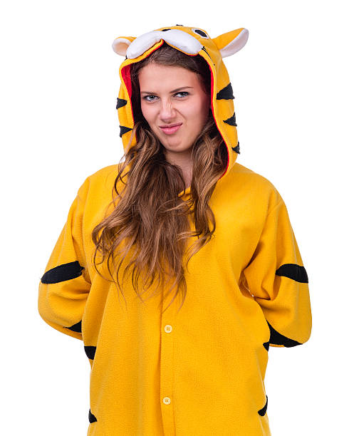 istock Girl dressed as a tiger with copyspace 543990966