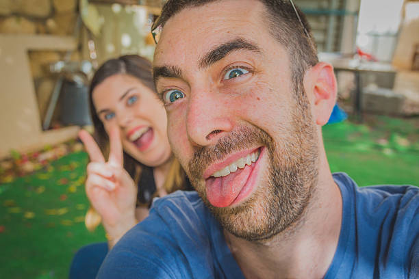 istock Young couple enjoying together in the backyard 543992488