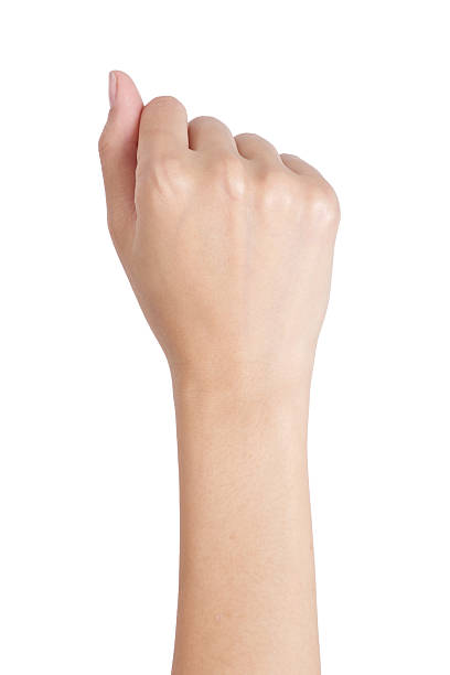 istock Woman's hand with fist gesture with back side. 543993416