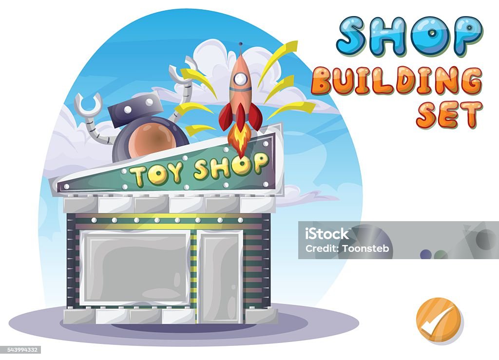 Cartoon Vector Toy Shop For Game And Animation Stock Illustration -  Download Image Now - Architecture, Art, Art And Craft - iStock