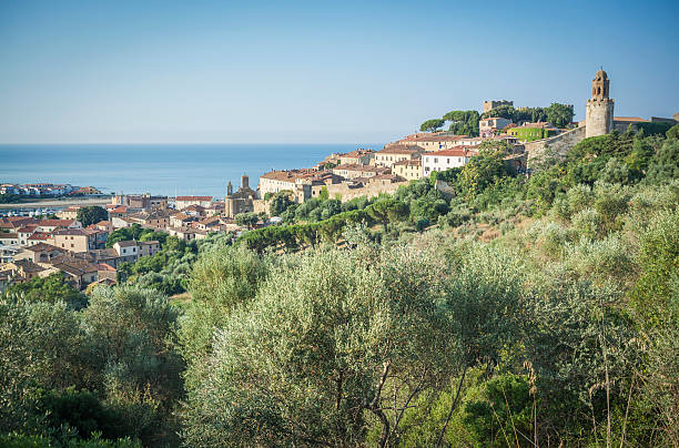 Village Of Castiglione Della Pescaia, Tuscany Italy stock photo