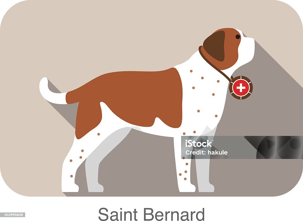 cute Saint Bernard dog, vector illustration Saint Bernard stock vector