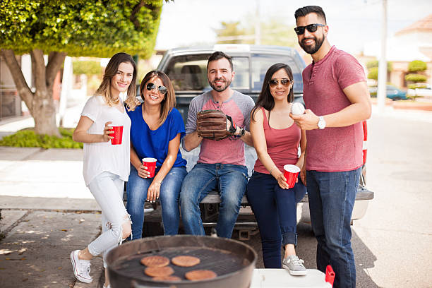 istock Friends hanging out at a baseball game 543996814