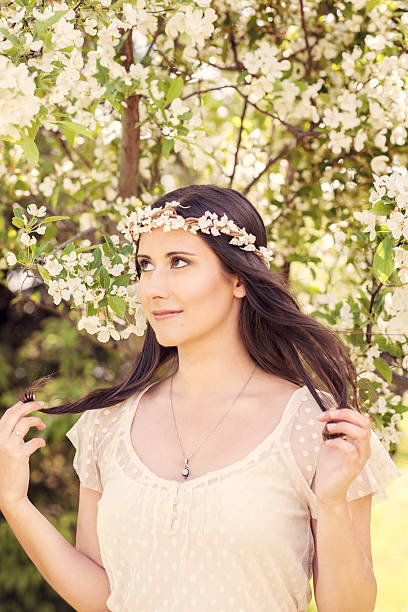 istock Bridal portrait in a flower crown 543998772