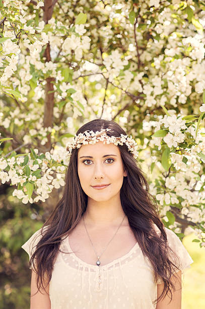istock Bridal portrait in a flower crown 543998802