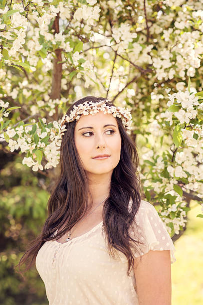 istock Bridal portrait in a flower crown 543999210
