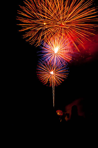 istock beautiful Fireworks light up the sky,Happiness time 544002102