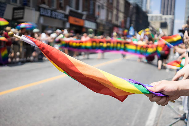 People participating in the World Pride Parade in Toronto.