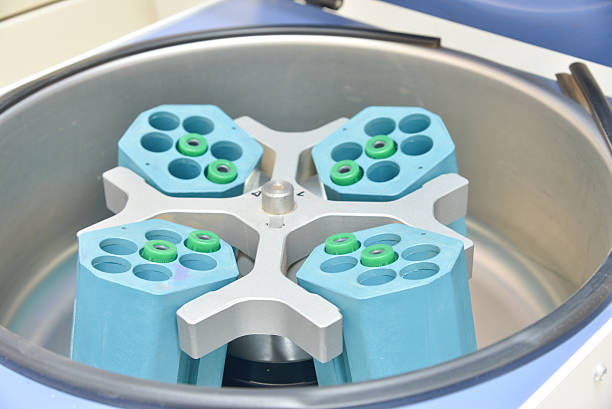 istock blood tubes in the laboratory centrifuge 544002462