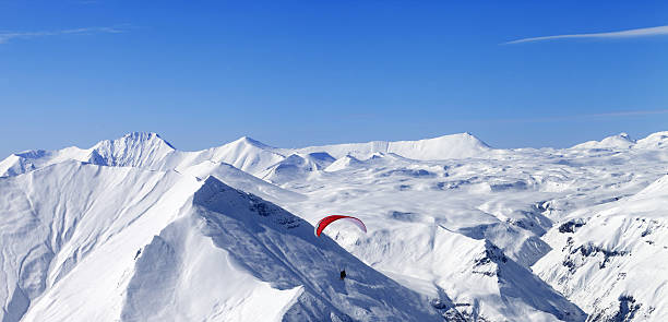 istock Panoramic view on speed riding in Caucasus Mountains 544004070