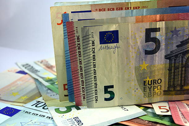 istock Different Close up EURO Bank note and currency 544094100