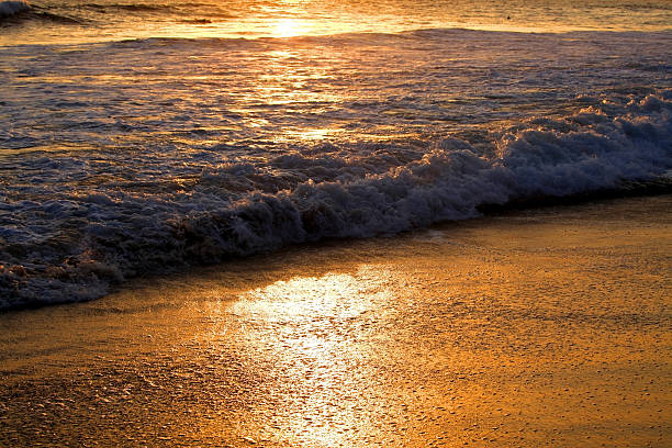 istock Beautiful sunset reflected from the ocean and the sands. 544094152