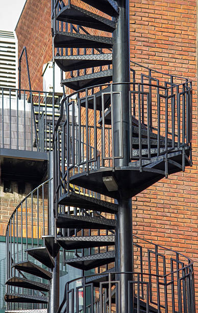 istock Steel spiral staircase 544095484
