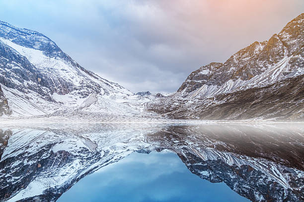istock reflection of snow mountain in Yading China 544095964