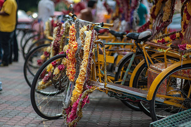 istock Trishaw decorated with colorful flowers in Malacca 544096016