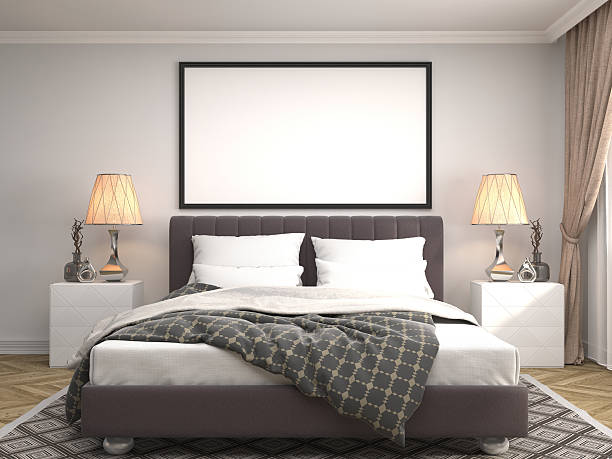 istock mock up poster frame in interior background. 3D Illustration 544096876