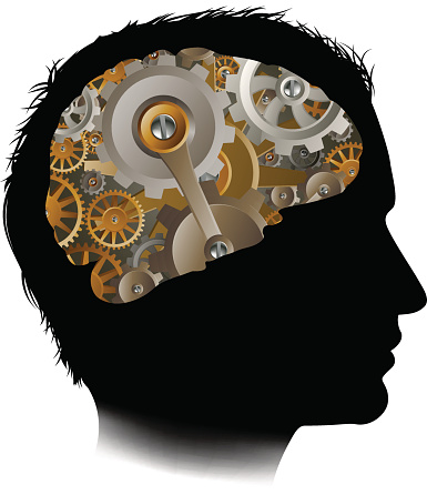 Human Machine Cogs Man Machine Workings Gears Cogs Brain Stock Illustration - Download ...