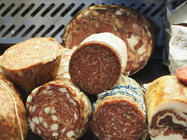 istock Variety of salami 544100376