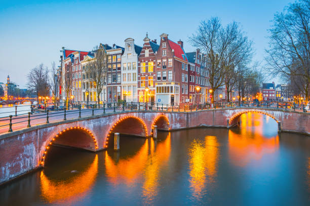 istock Beautiful view of Amsterdam canals in Netherlands. 544102446