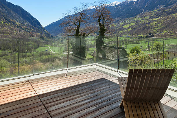 istock Terrace of a modern mountain house 544103566