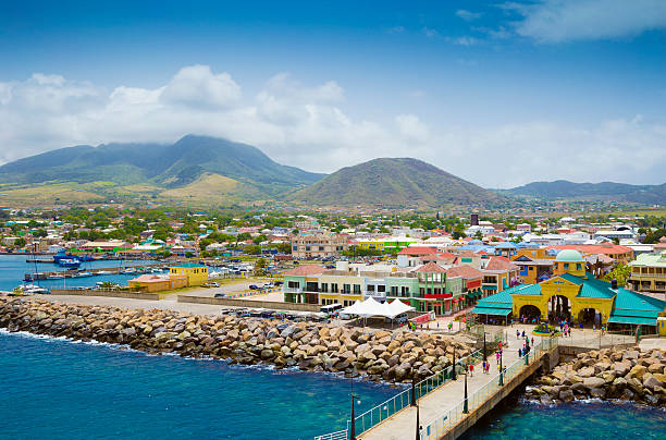 Port Zante in Basseterre town, St. Kitts And Nevis Port Zante in Basseterre town, St. Kitts And Nevis zakynthos stock pictures, royalty-free photos & images
