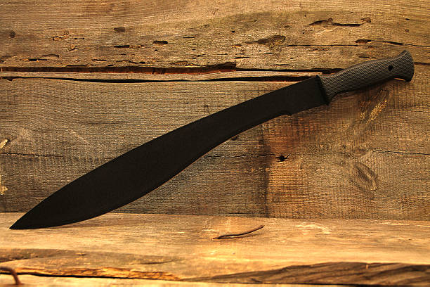 Machete, Kukri, Knife, Bush knife Knife for laying roads. Clear the street from overgrowth. Machete stock pictures, royalty-free photos & images