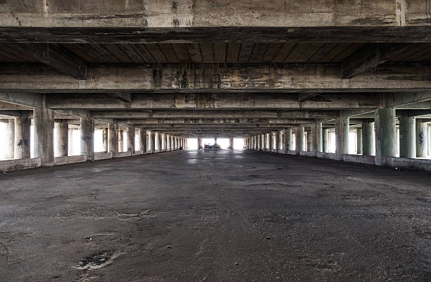 istock Large empty space of old deserted industrial 544106562