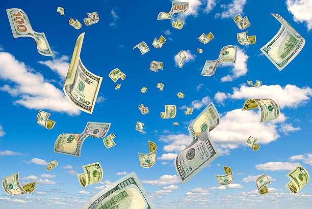 istock Money from the sky. 544112526