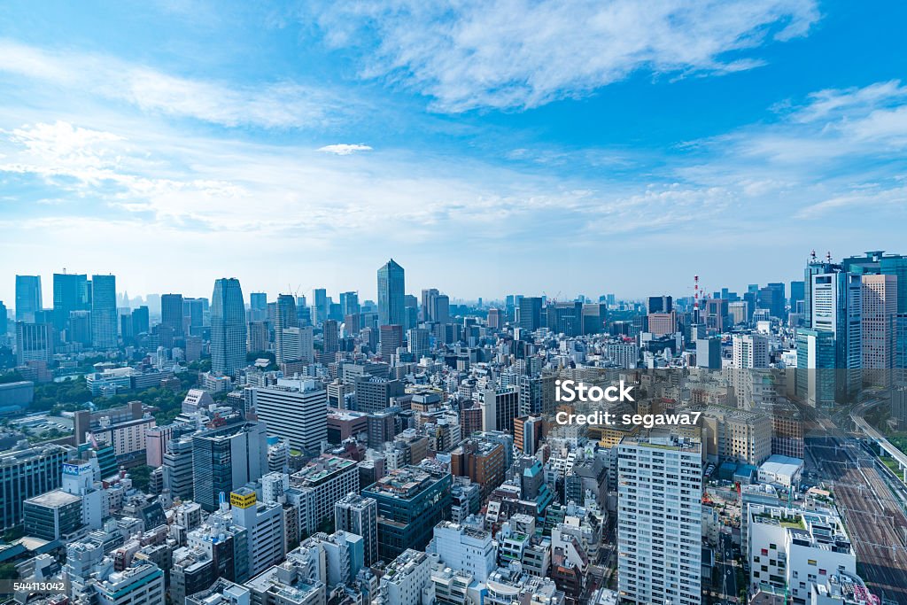 Architecture buildings cityscape in Tokyo skyline at Japan City Stock Photo