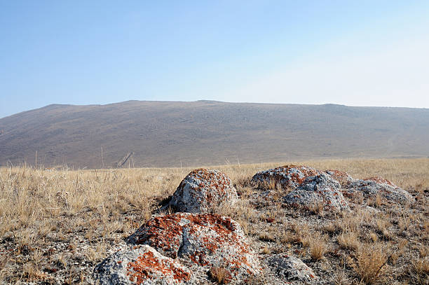 istock mountain landscape, volcanic rocks in the foreground 544118720