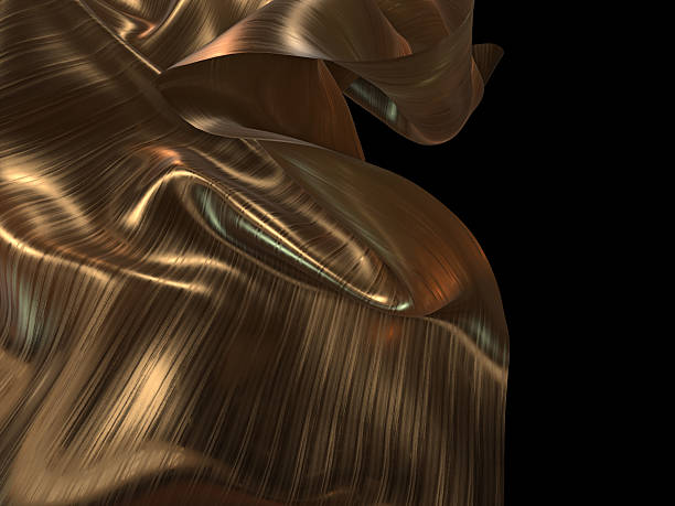 istock Gold Cloth flying back ground -3D Illustrate 544120254
