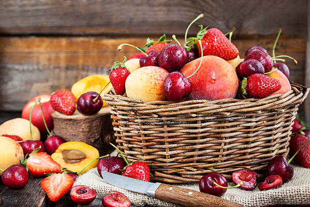 istock Fresh ripe summer berries and fruits 544121754