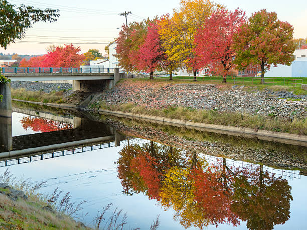 Autumn Trees reflected int the Codorus Creek in York Pennsylvania
