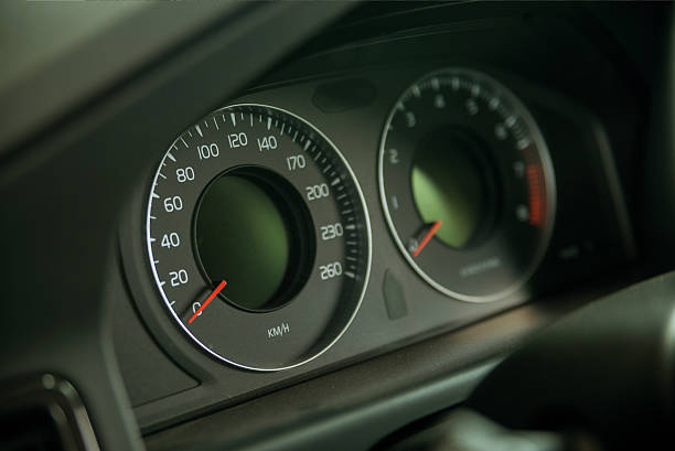 istock Classic speedometer of car 544125234