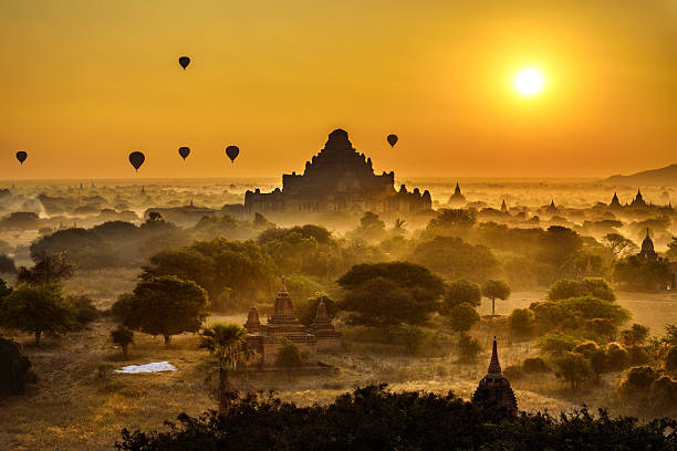 istock Scenic sunrise above Bagan in Myanmar 544125250