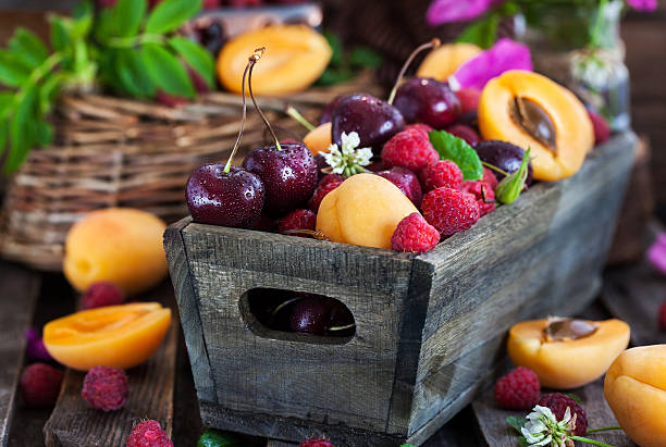 istock Fresh ripe summer berries and fruits 544125264