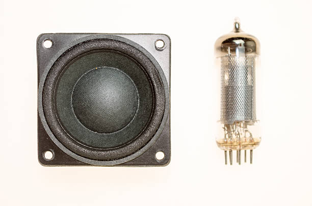 istock Vacuum electronic tubes and uncabled loudspeaker 544126726