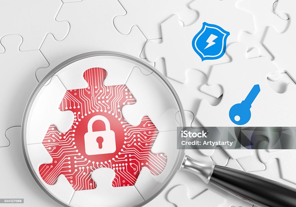 Security Vulnerability Search 3D rendering graphic composition on the theme of 'Cyber Security Technologies'. Security Stock Photo