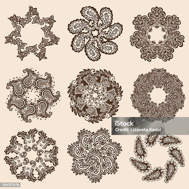 Patterns Of Rondon Vector Set Of Round Pattern Stock Illustration - Download Image Now ...